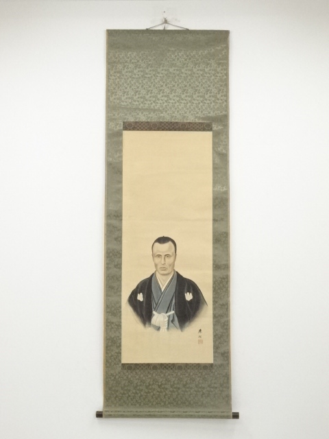 JAPANESE HANGING SCROLL / HAND PAINTED / PORTRAIT OF SHINTARO NAKAOKA